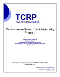 Performance-Based Track Geometry, Phase 1