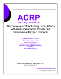 Alternative Aircraft Anti-Icing Formulations with Reduced Aquatic Toxicity and Biochemical Oxygen Demand