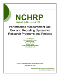 Performance Measurement Tool Box and Reporting System for Research Programs and Projects