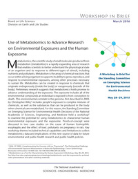 Use of Metabolomics to Advance Research on Environmental Exposures and the Human Exposome: Workshop in Brief