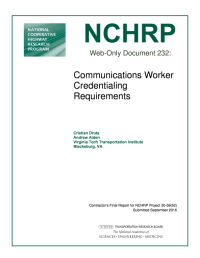 Communications Worker Credentialing Requirements