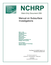 Manual on Subsurface Investigations