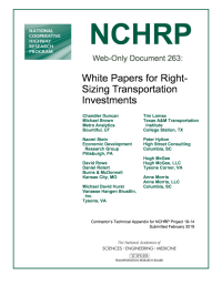 White Papers for Right-Sizing Transportation Investments