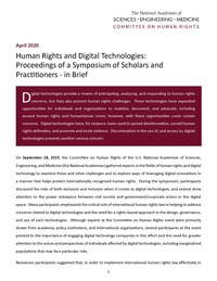 Human Rights and Digital Technologies: Proceedings of a Symposium of Scholars and Practitioners–in Brief