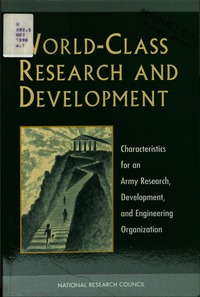 World-Class Research and Development: Characteristics for an Army Research, Development, and Engineering Organization
