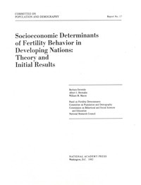Socioeconomic Determinants of Fertility Behavior in Developing Nations: Theory and Initial Results