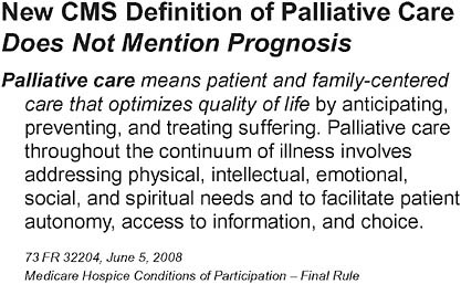 FIGURE 12-2 New CMS definition of palliative care.