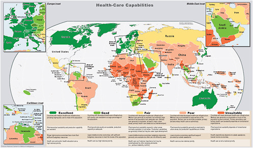 FIGURE WO-1 Typology of countries by health care status.