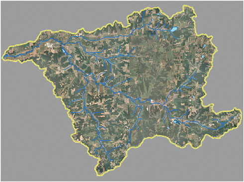 FIGURE 2 Black Earth Creek land cover and stream network.
