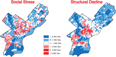FIGURE 5-1 Factor analysis showing concentration of risk factors by neighborhood.