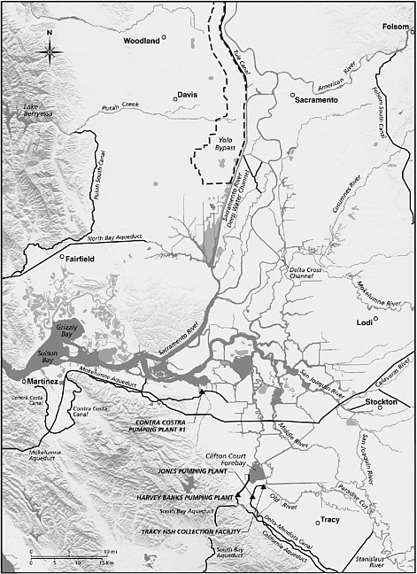 FIGURE 1-1 Map of the delta. SOURCE: Modified from FWS (2008).