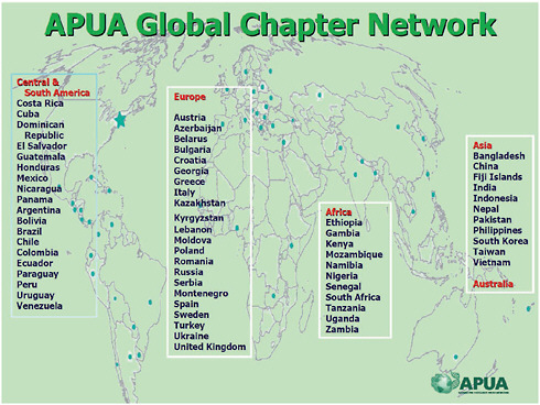 FIGURE A10-1 APUA global chapter network.