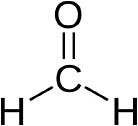 FIGURE 1-1 Formaldehyde chemical structure. Formaldehyde is described as a colorless gas at room temperature with a pungent, suffocating odor.