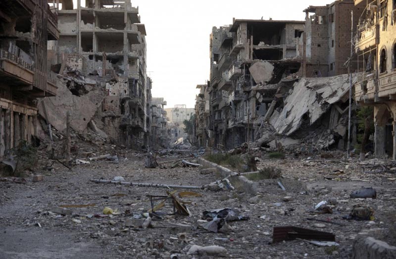 photo of destruction of syria
